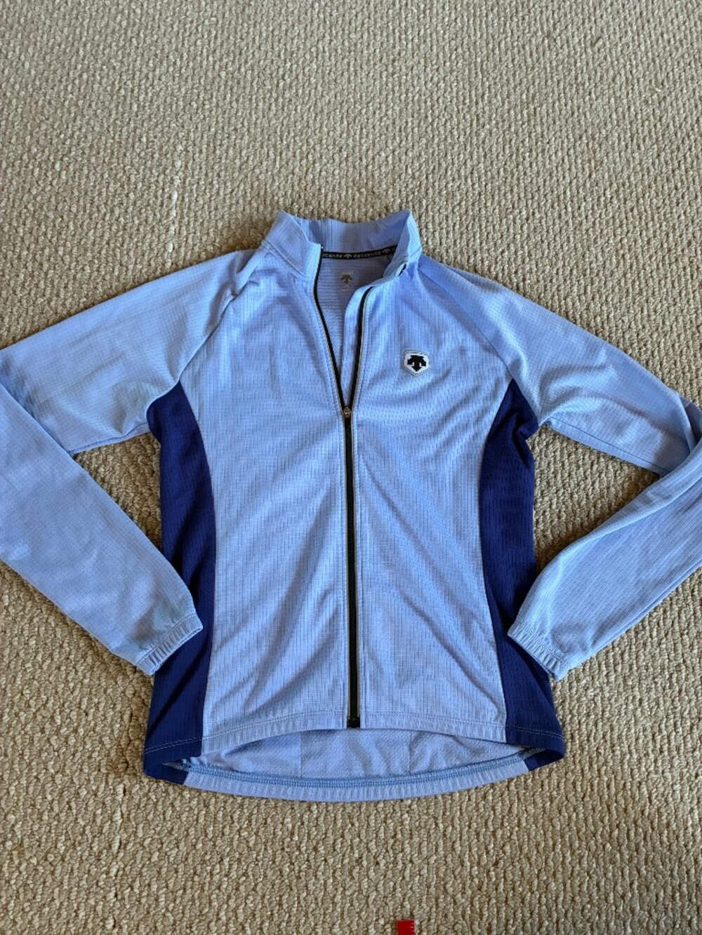 Descente Full Zip Cycling Jacket Women's Medium Blue Lightweight